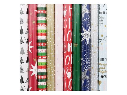 darkovy balici papir v roli vanocni 70x200 cm 10 motivu presenta christmas