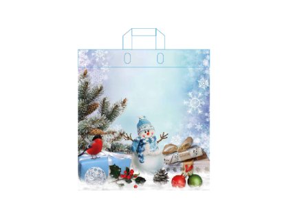 ldpe taska s usima 45x39 cm vanocni mix vzoru