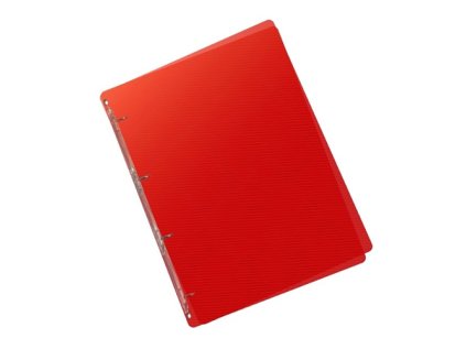 poradac krouzkovy pp 4 krouzkovy a5 2 5cm transparentni cerveny