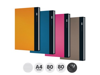 kniha zaznamova linkovana a4 80 listova