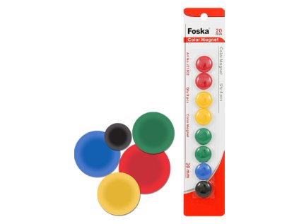 magnetky barevne 20 mm 8 ks