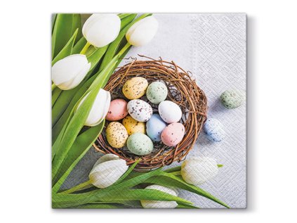 ubrousky paw l 33x33cm eggs and tulips