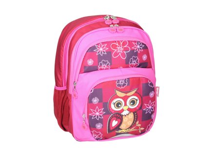 skolni batoh ergonomicky owl red