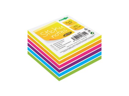 blok kostka samolepici sticky notes neon white 76x76 mm 400 l