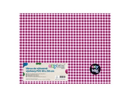 ubrus na vytvarnou vychovu 65x50 cm cerveno bily