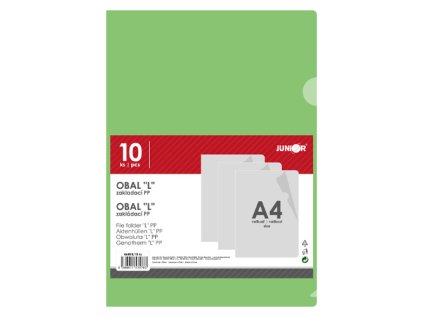 obal zakladaci l pp a4 zeleny sada 10 ks