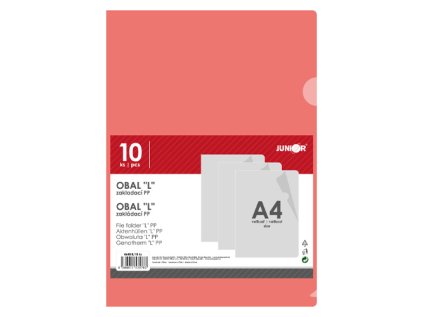 obal zakladaci l pp a4 cerveny sada 10 ks