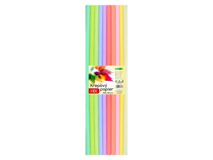 krepovy papir junior sada pastel 10 ks 50x200 cm
