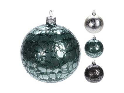 vanocni koule sklenena 100 mm mix 1ks