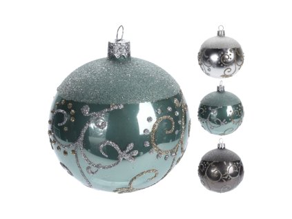 vanocni koule sklenena 80 mm mix 1ks