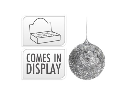 vanocni koule ps 80 mm stribrna 1ks