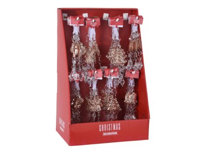 vanocni ozdoba pp champagne ruzne tvary 16 cm mix 1ks