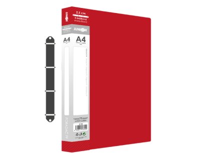 poradac pp 4 krouzkovy junior a4 2 5 cm cerveny
