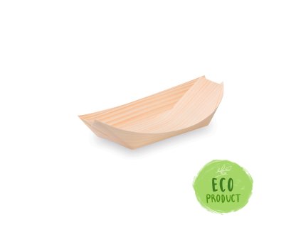 fingerfood miska drevena lodicka 16 5 x 8 5 cm 100 ks v bal