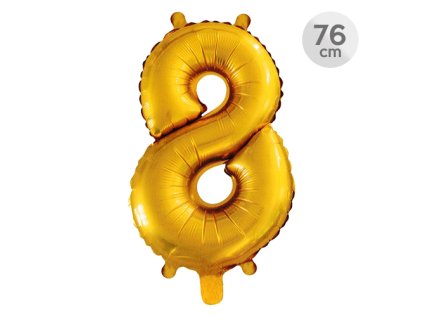 balon narozeninovy 76 cm cislo 8 zlaty
