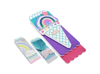 zapisnik se spiralou flitter mix 3 designy 22x9x2 5 cm 150 l