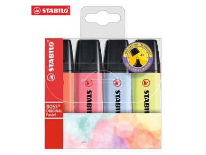 zvyraznovac stabilo boss original pastel sada 4 ks