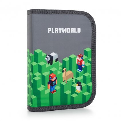 Karton P+P Penál 1 p. 2 chlopně, prázdný Playworld Minecraft 8-19824