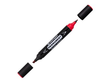 popisovac centropen 1666 oboustranny cerveny