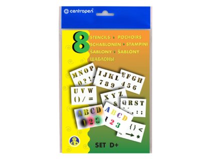 sablony papirove centropen 9996 d pismena cislice sada 8 ks