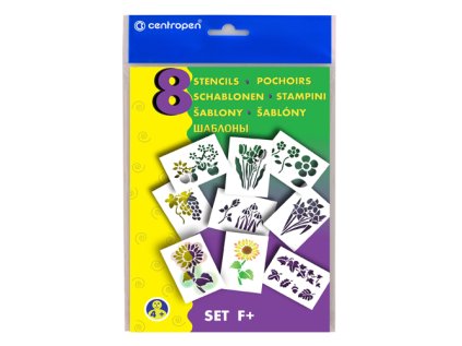 sablony papirove centropen 9996 f kvetiny sada 8 ks