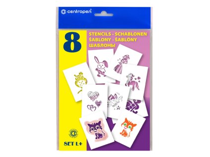 sablony papirove centropen 9996 l motivy pro divky sada 8 ks