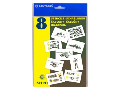 sablony papirove centropen 9996 m motivy vojenske sada 8 ks