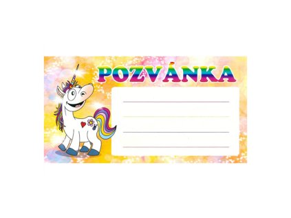 detska pozvanka na party jednorozec bal 10 ks