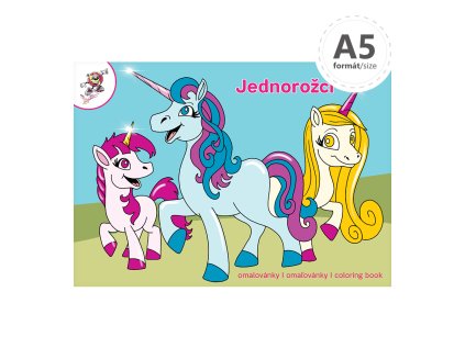 omalovanka a5 lux jednorozci