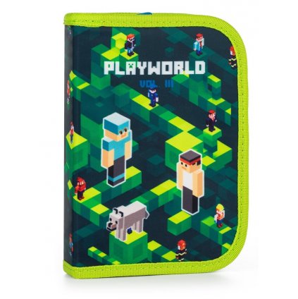 Karton P+P Penál 1 p. 2 chlopně, prázdný Playworld Minecraft Vol. III.