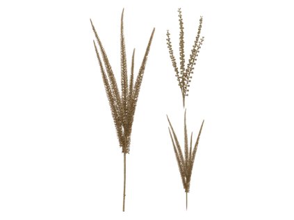 dekorace vetvicka na stonku 70 cm zlata mix 1ks