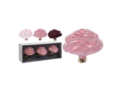 dekorace kvet na klipu 8 cm mix sada 3ks