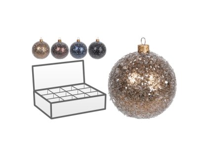 vanocni koule sklenena 100 mm mix 1ks