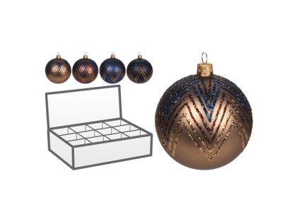 vanocni koule sklenena 100 mm mix 1ks