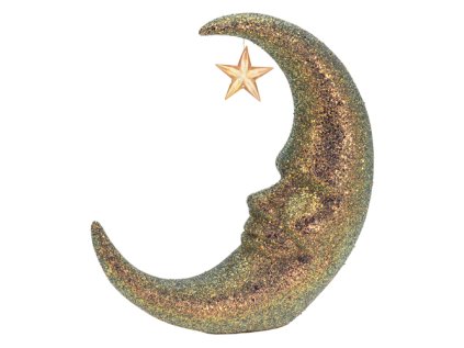 dekorace mesic glitter 25 cm zlaty mix 1ks