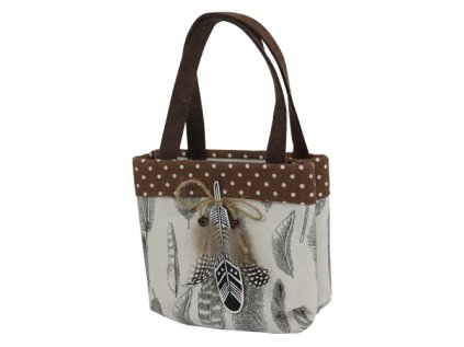 darkova pevna taska celorocni pirko 17x9 5x15 5 cm hnedo bila