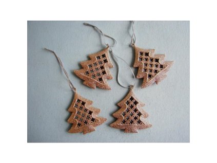 dekorace zavesna stromek gliter 9 5 cm