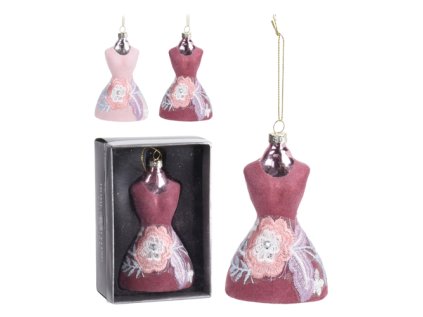 dekorace zavesna spolecenske saty 11 cm mix 1ks