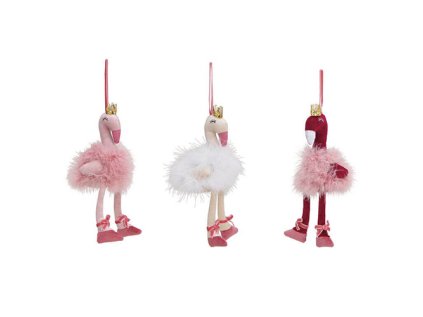 dekorace zavesna flamingo 23 cm mix barev 1ks