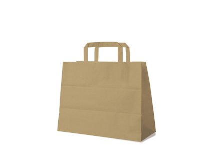 papirove tasky 32x17x25 cm hnede 50ks