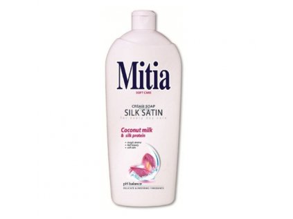 tekute mydlo nahradni napln mitia silk satin s kokosovym mlekem 1l