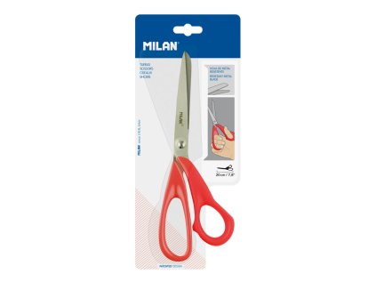 nuzky milan kancelarske cervene 20 cm blistr