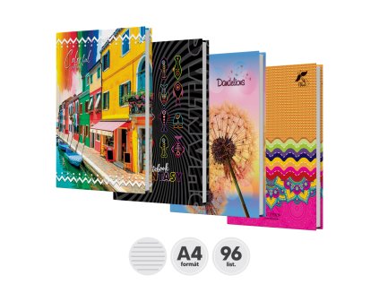 kniha zaznamova a4 linkovana 96 listova b