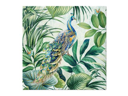 ubrousky paw l 33x33cm peacock