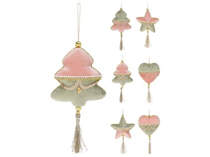 vanocni ozdoba latkova s trasni ruzove zelena 3 varianty