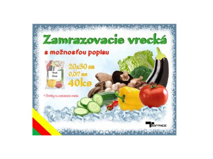 zamrazovaci sacky 20x30cm farebne 40ks