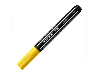 akrylovy popisovac stabilo free acrylic t300 kulaty hrot 2 3 mm zluty