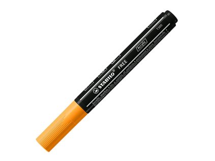 akrylovy popisovac stabilo free acrylic t300 kulaty hrot 2 3 mm oranzovy