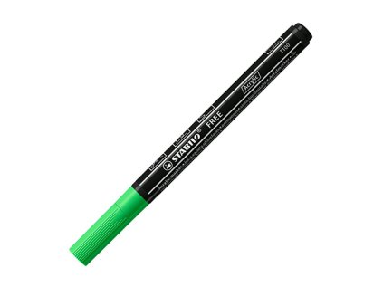 akrylovy popisovac stabilo free acrylic t100 kulaty hrot 1 2 mm listove zeleny