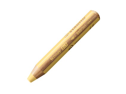 barvicka vodovka a voskovka stabilo woody 3 v 1 pastelova zluta